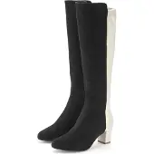 LASCANA Stiefel Langschaftstiefel, Stiefelette, schwarz/weiß Größe 40