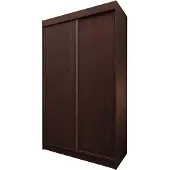 Masseno Schiebetürenschrank SOFIA 120 cm Kleiderschrank Schlafzimmer Schrank 2-türig Wengefarben