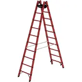MUNK Günzburger Steigtechnik Sprossen-Stehleiter GFK 2x10 Sprossen