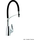 Damixa Rowan Pro Spültischarmatur mit hohem C-Auslauf, Farbe „Chrom“, 6712800