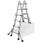 Iller-Leiter Iller Teleskopleiter Eurostars mit Dreieckauslegern 4x5 Sprossen