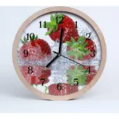 Tulup Holzuhr 20fi cm wanduhr - Erdbeer-Küche