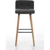 CLP 2er Set Barhocker Lincoln Stoff natura hellgrau