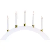 Best Season LED-Leuchtbogen "Halla" 5 warmwhite LED Material: Holz, Farbe weiss, ca. 33 cm x 55 cm, 260-58