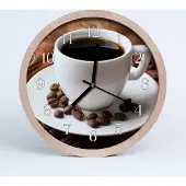 Tulup Holzuhr 30fi cm wanduhr - Kaffee-Lounge