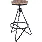CLP Barhocker Karla höhenverstellbar Industrialstil silber