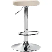CLP Barhocker Ponte Kunstleder-Bezug creme Gestell Farbe chrom