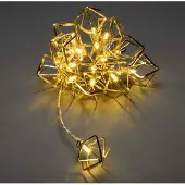 Konstsmide LED Dekolichterkette, goldfarbene Metallkegel