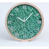 Tulup Holzuhr 25fi cm wanduhr - weiße Spitzen - klares Wasser