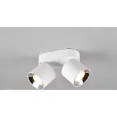 Meine Wunschleuchte Aufbaustrahler 2-flammig Weiß, auch als Einbaustrahler verwendbar inkl. GU10 LED