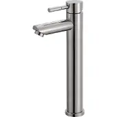 Luzzo Como Chrome - Edelstahl Waschtischarmatur Hoch - Silberfarben