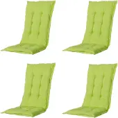 Madison - Gartenstuhlauflage Niedrige Rückenlehne Panama Limette - Ca. 105x50 cm - 4er-Set