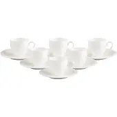 Villeroy & Boch White Pearl Espressotasse mit Untertasse 70ml 6er Set