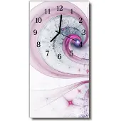 Tulup Glasuhr Wanduhr Küchenuhr Echt-Glas 30x60 Wirbel Lila