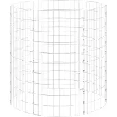 vidaXL Gabionen-Säule Rund Verzinkter Stahl Ø100x100 cm