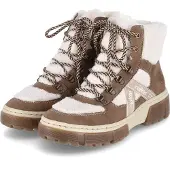 Rieker Damen Winterstiefeletten Beige Weiß Teddy Größe: 40