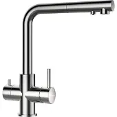 Schock Küchenarmatur "Vitus" Hochdruck, ausziehbarer Auslauf, Filterwasser, Schwenkbereich 180