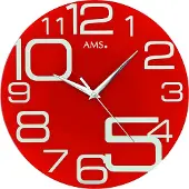 AMS Quarz-Wanduhr, Quarzwerk, D40x3cm, 9462