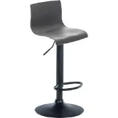 CLP Barhocker Hover Kunststoff mit Metall-Gestell | Farbe grau Material Gestell Metall matt schwarz