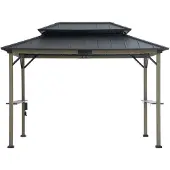 Sunjoy Zedernholz Gazebo Zupo - 360cm x 240cm, braun