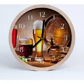 Tulup Holzuhr 20fi cm wanduhr - Bierfass