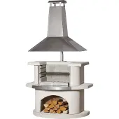 Buschbeck Gartengrillkamin Venedig weiß - silber 90010.000