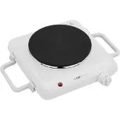 Clatronic Kochplatte für Camping, Küche oder Büro | Kochplatte 1er: Ø ca. 180 mm | Herdplatte mit stufenlos regelbarem Thermostat & Kontrollleuchte | hitzebeständige Lackierung | 1500W | EKP 3582