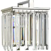 Elstead Lighting Applique Aries Stahl poliert vernickelt Kristallklar 1 Licht E27