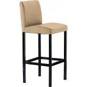Mayer Barstuhl Sitzmöbel 1154 40 x 45 x 94 cm Stahl schwarz/beige
