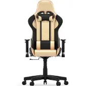 Vdd Spielestuhl Goldgamer Deluxe - Schreibtischstuhl - Gaming Stuhl - Gold Schwarz