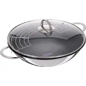 Gräwe Wok-Set 32 cm mit Beschichtung, Serie Pro-Line
