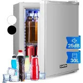 Klarstein Mini Kühlschrank für Zimmer, 30L Mini-Kühlschrank für Getränke & Kosmetik, Kleine Minibar, Kühlschrank Klein & Leise, Verstellbare Ablagen, Kleiner Skincare Kühlschrank 5-15°C