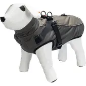 Beeztees Hundemantel Milo mit Hundegeschirr grau, Größe:68 cm