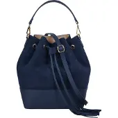 Samantha Look Umhängetasche "Damen echt Leder, Made in Italy", Damen, Gr. B/H/T: 21cm x 28cm x 15cm onesize, blau, Leder, Taschen Umhängetasche, echt Leder, Made in Italy