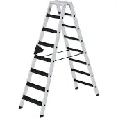 Proregal Stufen-Stehleiter beidseitig begehbar mit clip-step relax 2x8 Stufen