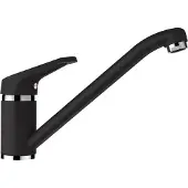 Schock Küchenarmatur "COSMO", schwarz (nero), B:21,6cm H:16,8cm Ø:4,9cm, Messing, Armaturen, Küchenarmatur, Festauslauf, Wasserspar-Perlator, Schwenkbereich 360