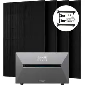 Anker Solix 2000W Balkonkraftwerke mit Solarbank 3 Pro mit Halterung für Flachdach
