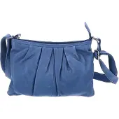 The Skandinavian Brand Damen Ledertasche, Umhängetasche blau : blau-60 Farbsortierung: blau-60
