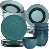Leonardo Keramikgeschirr-Set Matera 24tlg. blau, 026059