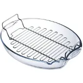 Pyrex Auflaufform mit Grill-Einsatz 4 L, 38 x 27 x 7 cm