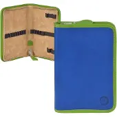 Sonnenleder Schüleretui Stifteetui Federtasche Leder LASSE Stiftetui blau 801-210-86