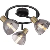 Globo Lighting Strahler Metall schwarz, 3x E14