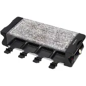 Michelino Raclett BBQ-Grill für 8 Personen mit 8 Steinplatte PP-Spateln Tischgrill Grill Platte mit Steinplatte ganz