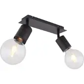 Globo Lighting Strahler Metall schwarz, 2x E27