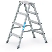 Zarges genietete Bockleiter eloxiert Scana B 2x4 Stufen