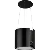 Klarstein Skyfall Dunstabzugshaube - freihängede Abzugshaube, Dunstabzugshaube Umluft/Abluft, Gestensteuerung, 45 x 42 cm (ØxB), 402 m³/h, 200 W, 3 Stufen, LED-Beleuchtung, schwarz