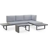 Outdoor Loungeecke Dubai grau Garten-Sofa Loungesofa Outdoorsofa