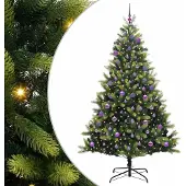 Syfax Künstlicher Klapp-Weihnachtsbaum mit 300 LEDs Grün 180 cm