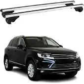 Omtec Dachträger Grundtäger für VW Touareg 2010-2025 75kg Aluminium Silber 2 tlg