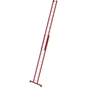 MUNK Günzburger Steigtechnik Munk Sprossen-Schiebeleiter 2-teilig GFK/Alu mit nivello-Traverse 2x12 Sprossen